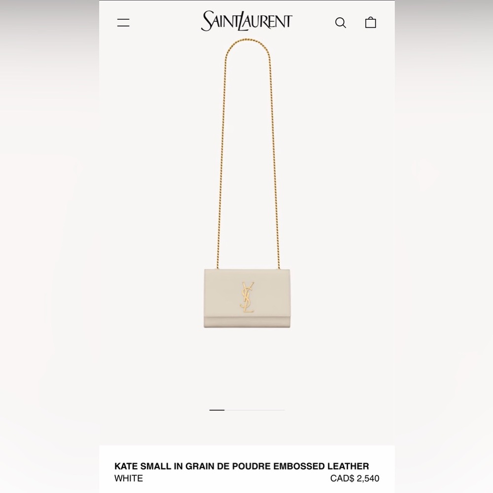 SAINT LAURENT KATE SMALL IN GRAIN DE POUDRE EMBOSSED LEATHER - Picture 11 of 11